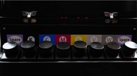 لون الحبر القياسي: CMYK+W+V